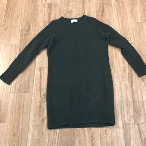 Green sweater dress